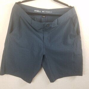 O'NEILL Men's Crossover Hybrid Shorts Quick Dry 36 BLUE Waterproof Zip Pock 11"